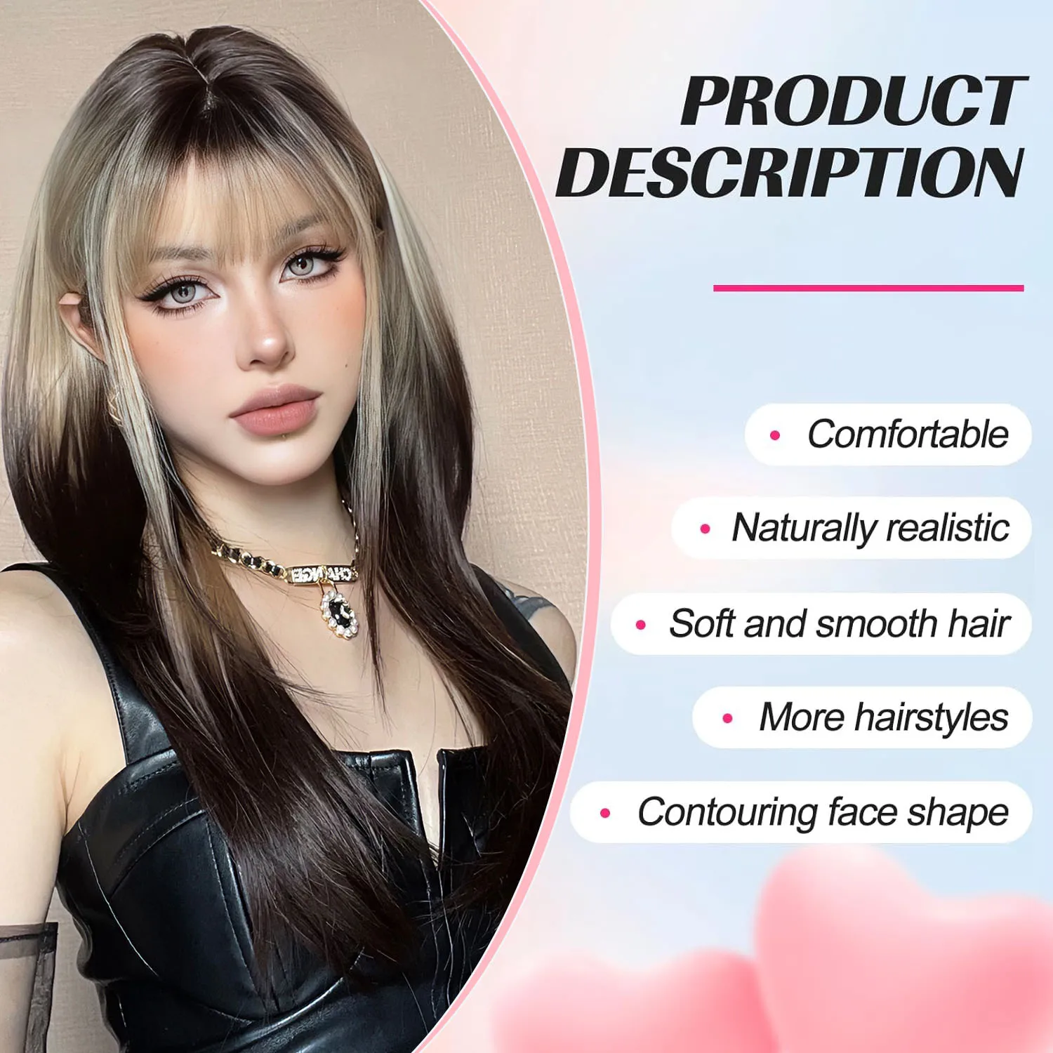 Ombre синтетические прямые женские волосы для косплея - Фотография_2