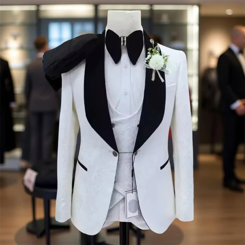 Свадебные костюмы с цветочным принтом для мужчин - Фотография_6