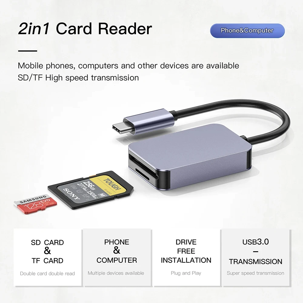Uhs-ii usb c card reader sd 4 - Фотография_4