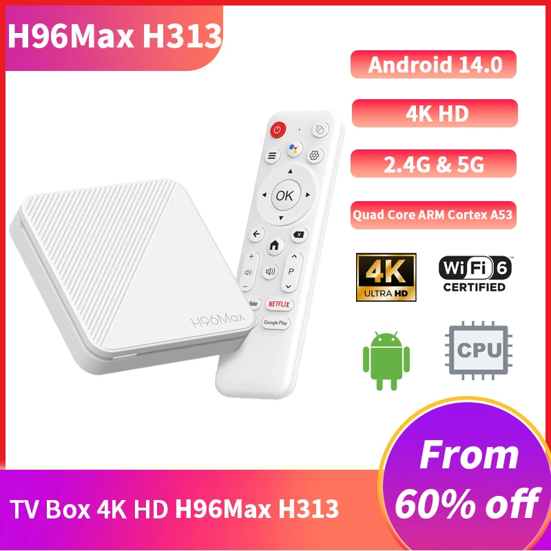 Yuetuo h96 max h313 smart tv box