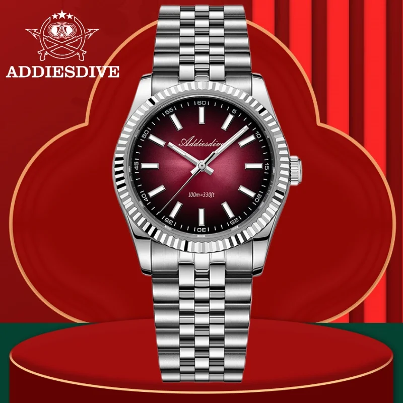 Addiesdive 36 мм мужские часы юбилейный