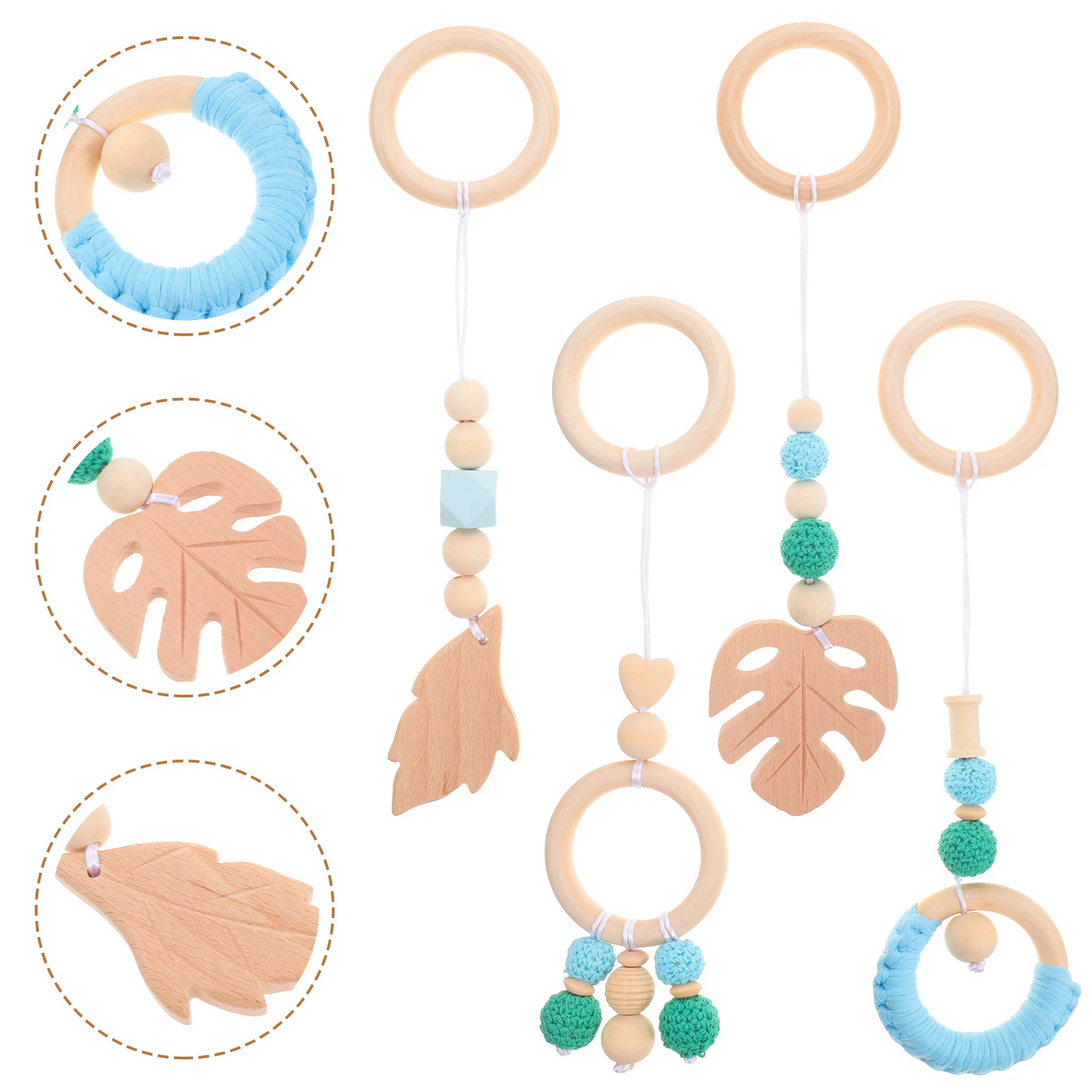 Деревянная подвесная погремушка