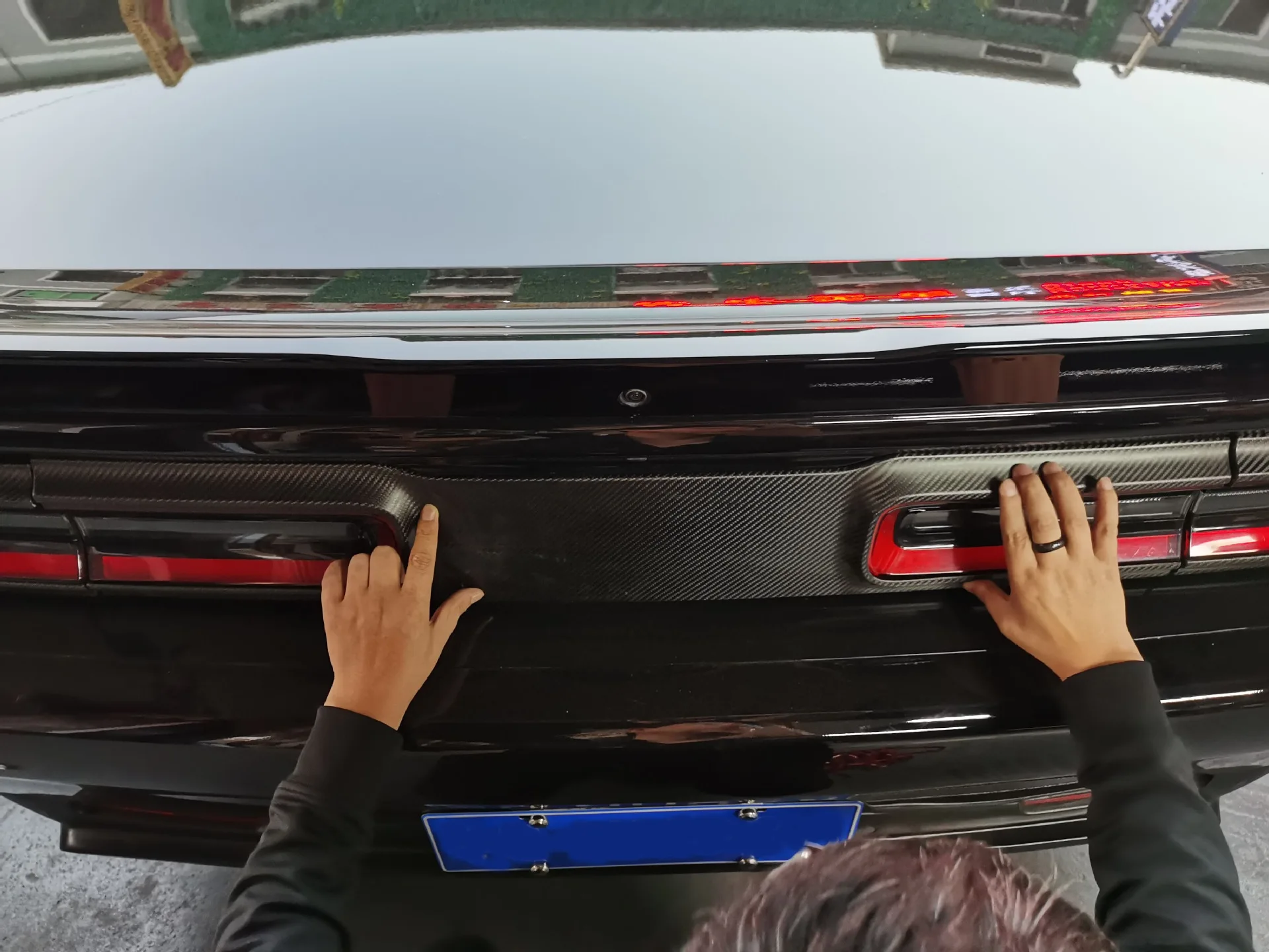Для dodge challenger dry задний фонарь из углеродного волокна