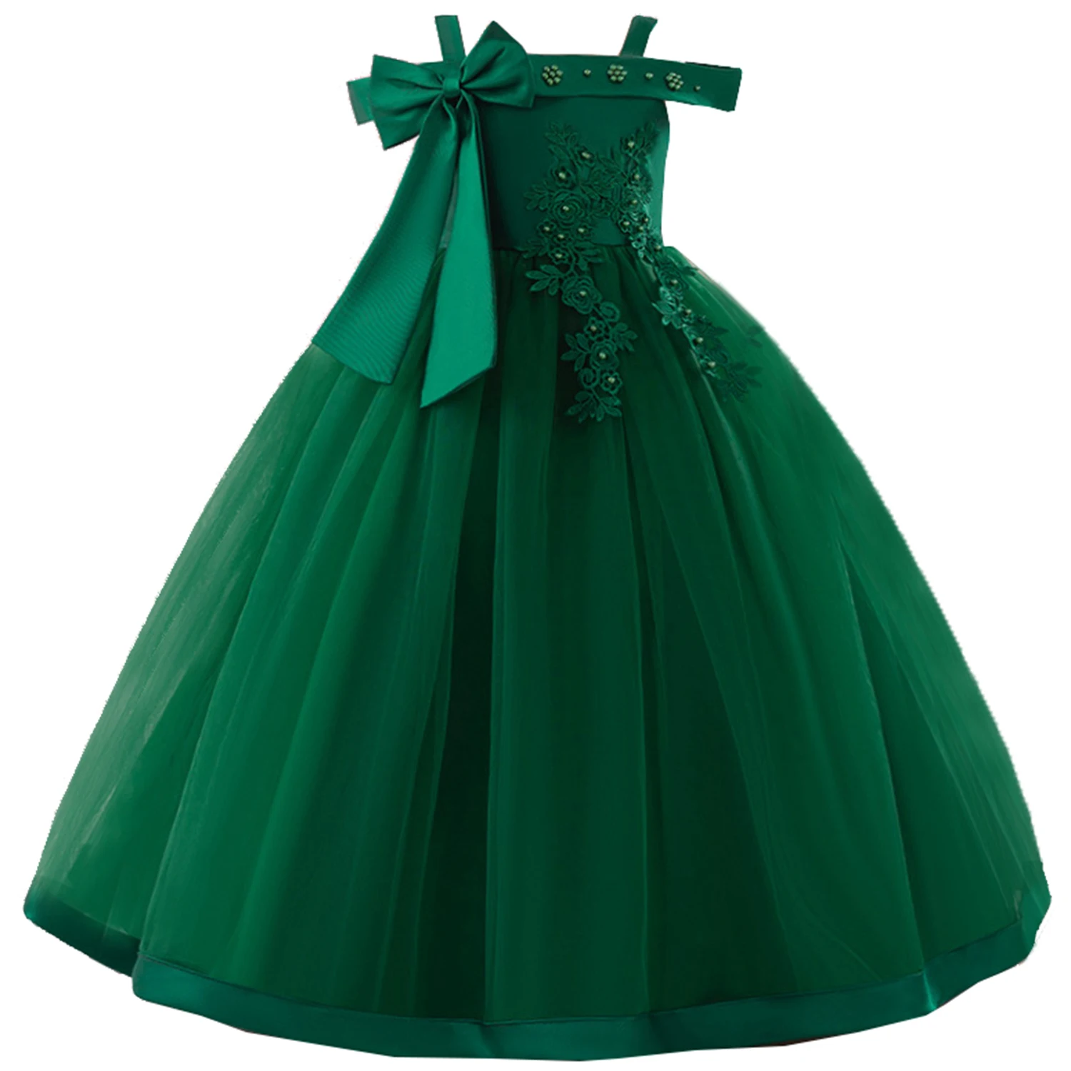 Блестящее кружевное фатиновое платье - Фотография_3