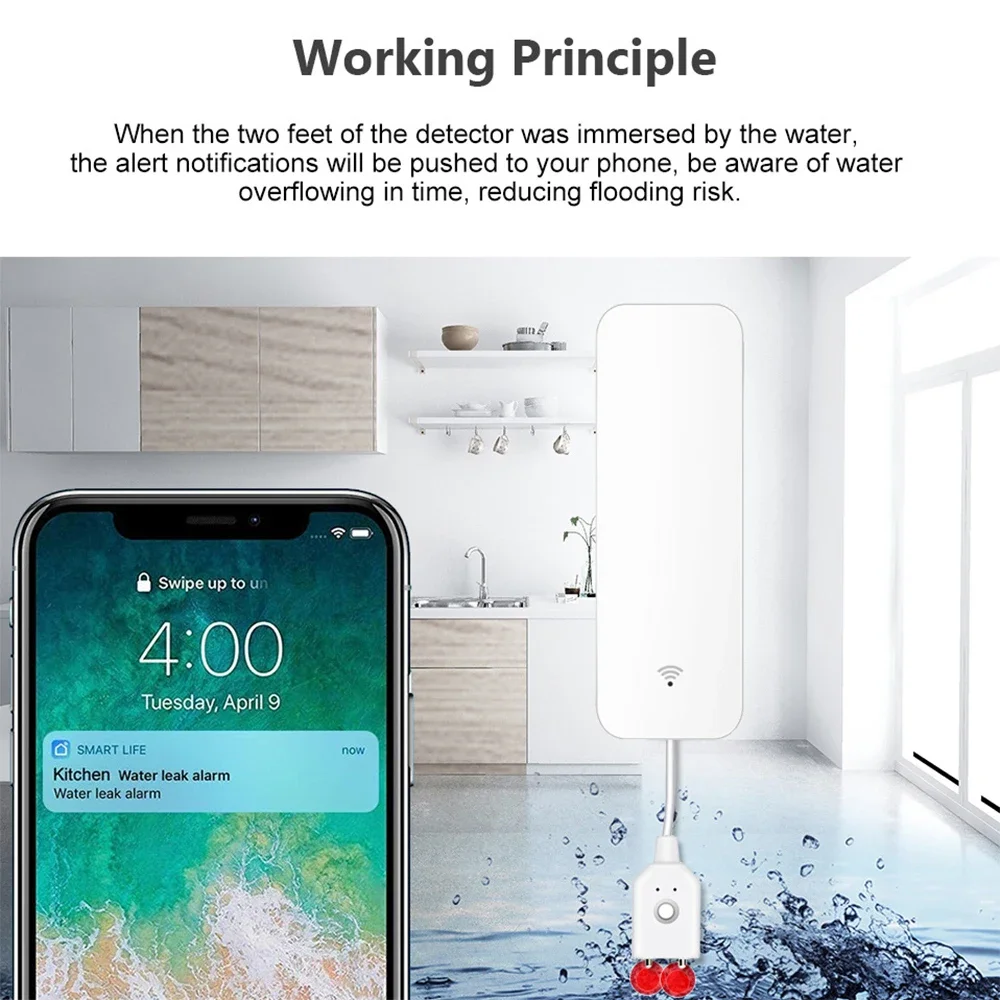 Умный датчик воды tuya wifi zigbee - Фотография_4