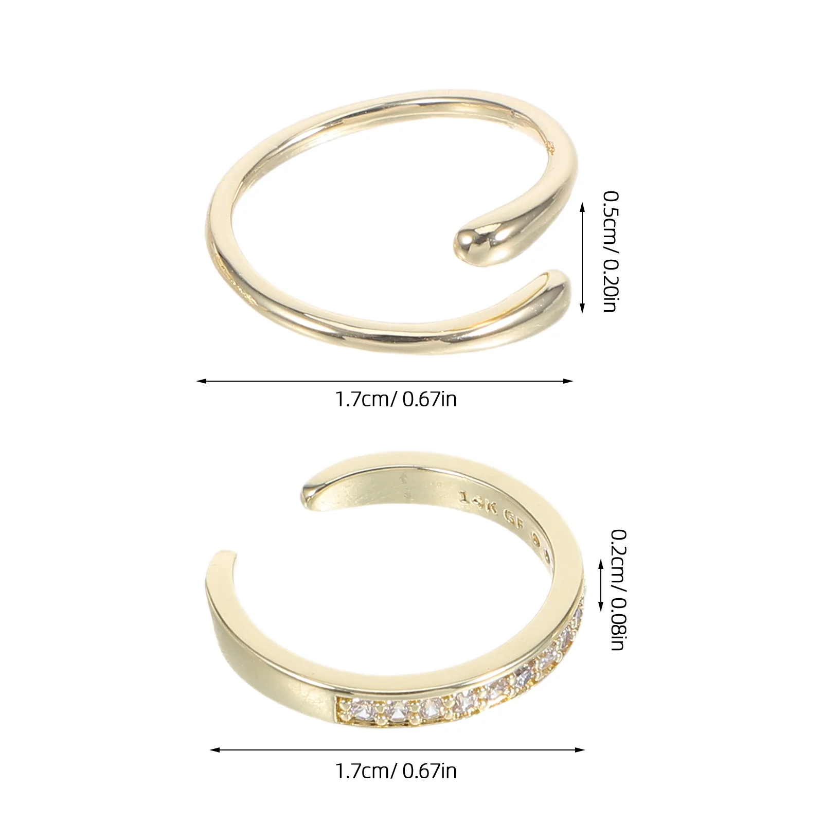 Регулируемые кольца с открытым носком для женщин - Фотография_2