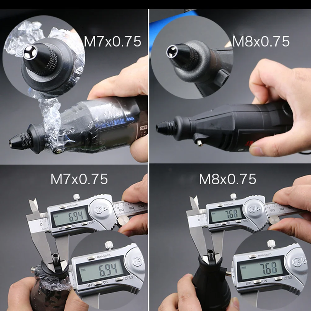 Черный мини-переходник для сверлильного патрона из сплава без ключа - Фотография_2