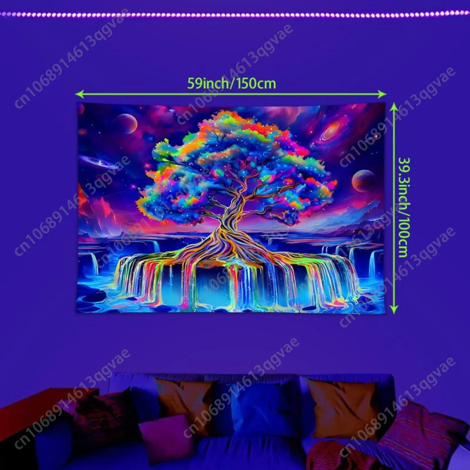 Гобелен с реактивным узором дерева - Фотография_4