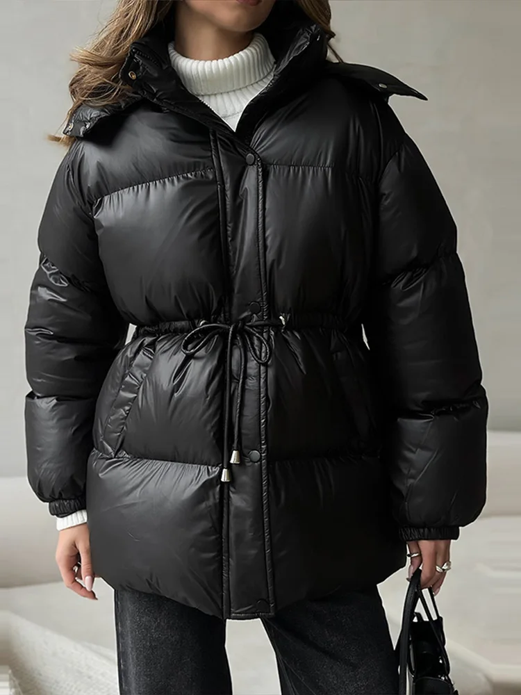 Модная куртка с капюшоном с принтом для женщин - Фотография_4