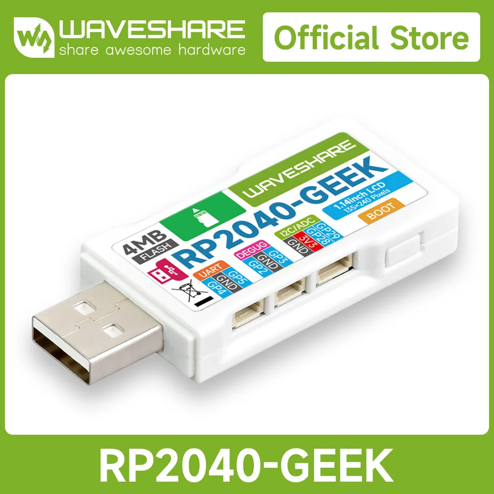 Макетная плата waveshare rp2040-geek - Фотография_2