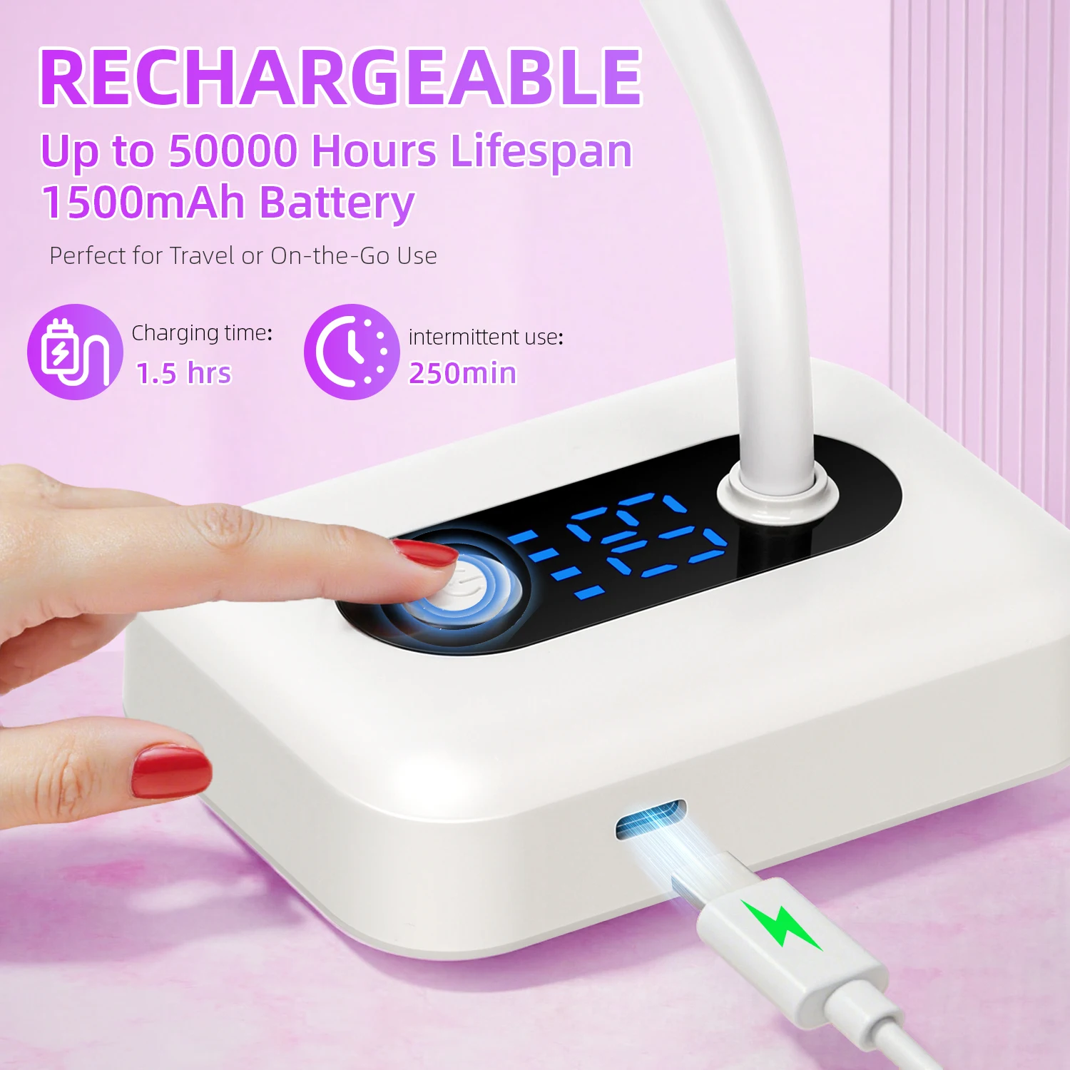 Перезаряжаемая уф-светодиодная - Фотография_4