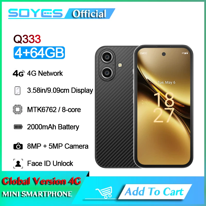 Смартфон soyes q333 4 гб озу 64 гб пзу android 12