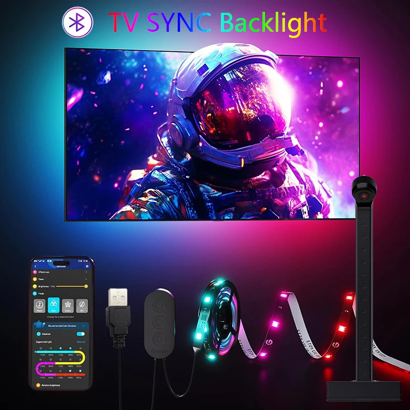 Светодиодная лента с подсветкой телевизора sync