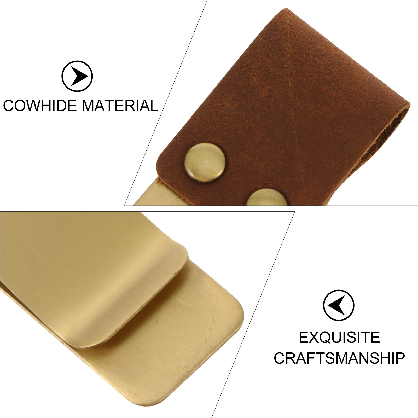 Зажим для ручки, блокнот из воловьей