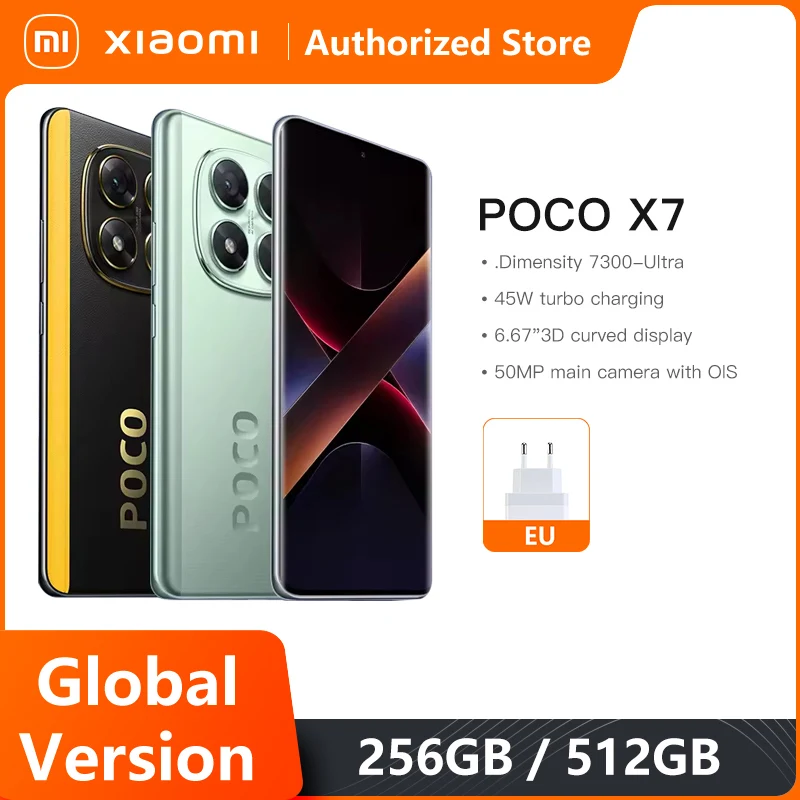 Смартфон poco x7 global version с amoled-дисплеем 6