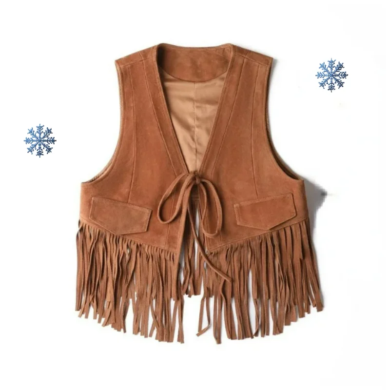 Женские жилеты из натуральной кожи