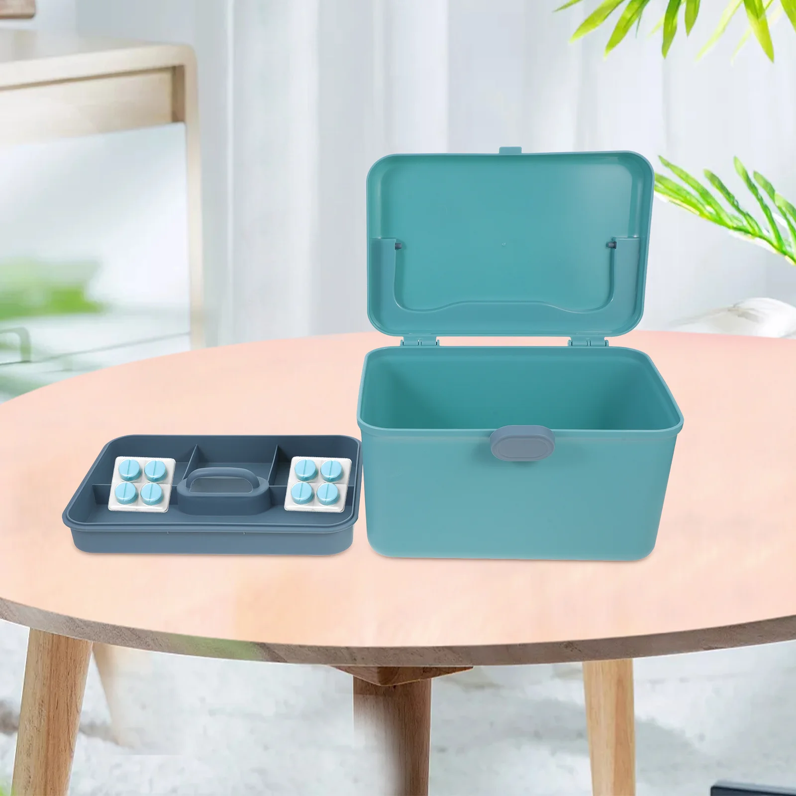 Органайзер для хранения лекарств большой емкости с ручкой - Фотография_5