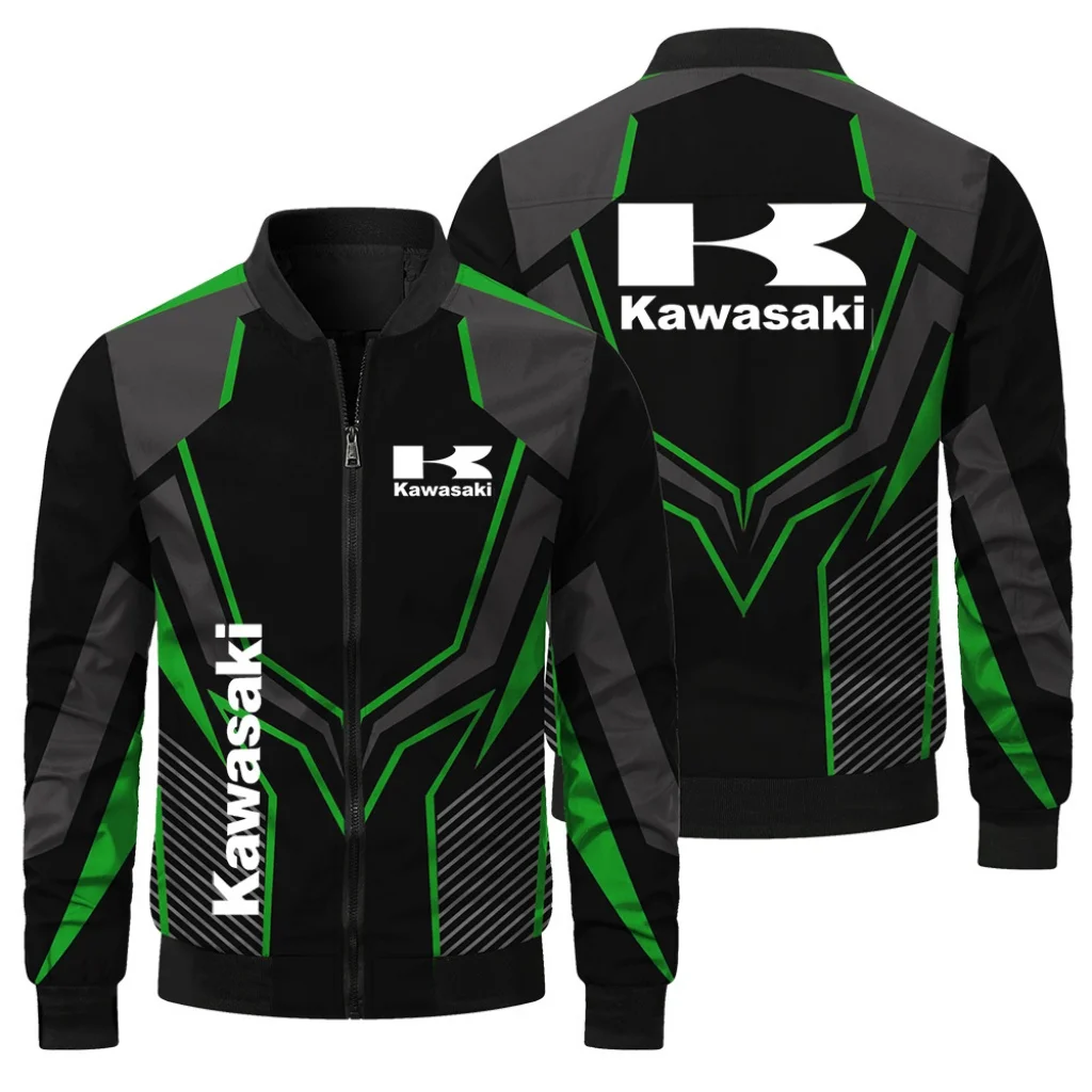 Новая мужская куртка с принтом kawasaki - Фотография_2