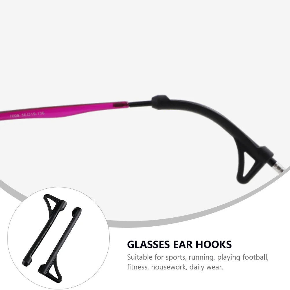 1 комплект противоскользящих силиконовых ушных крючков для очков - Фотография_3