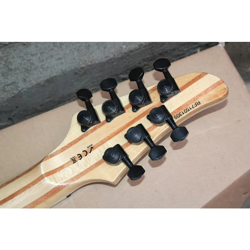 Электрогитара stlf7 strings blue body со шпоном из пламенного клена - Фотография_4