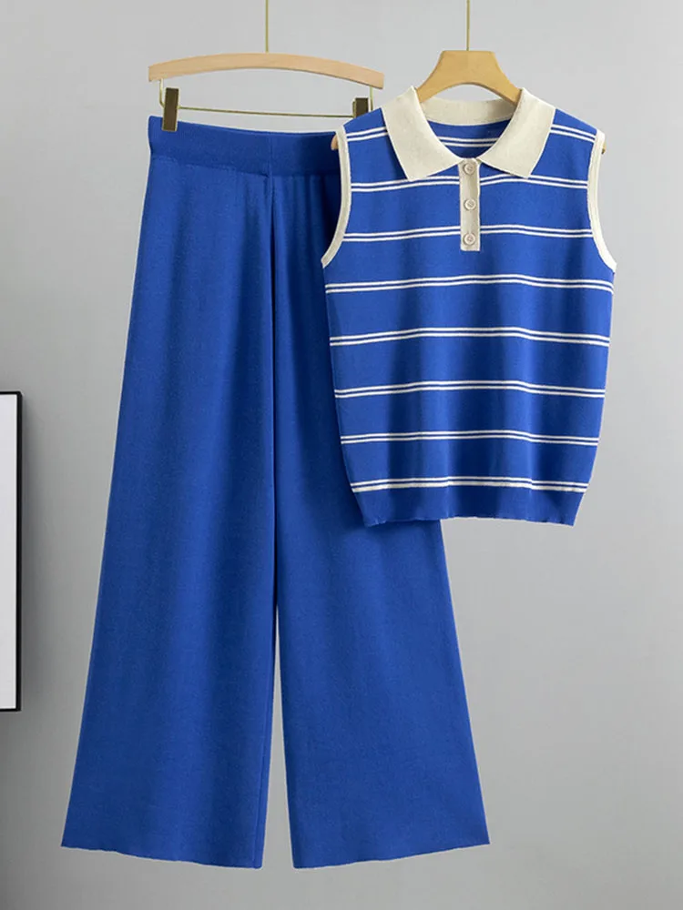 Женский комплект из 2-х предметов в полоску - Фотография_4