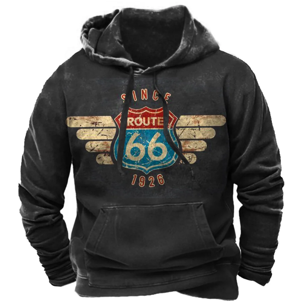 Винтажные пуловеры route 66 для мужчин - Фотография_3
