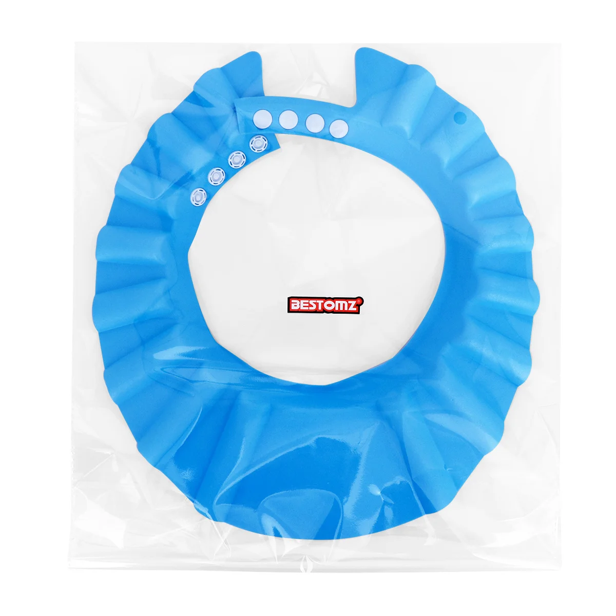 Регулируемая темно-синяя детская шапочка для душа - Фотография_6