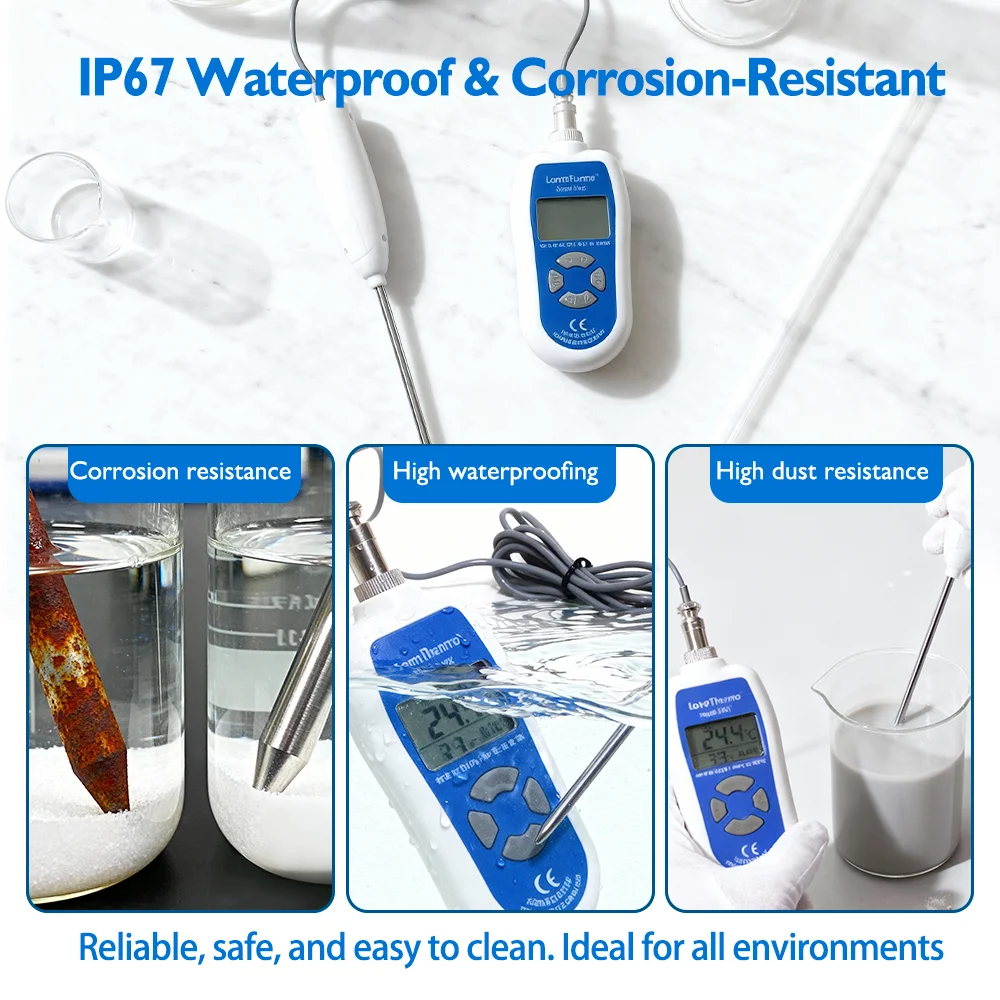 Wenmelce водонепроницаемый цифровой термометр pt100 - Фотография_3