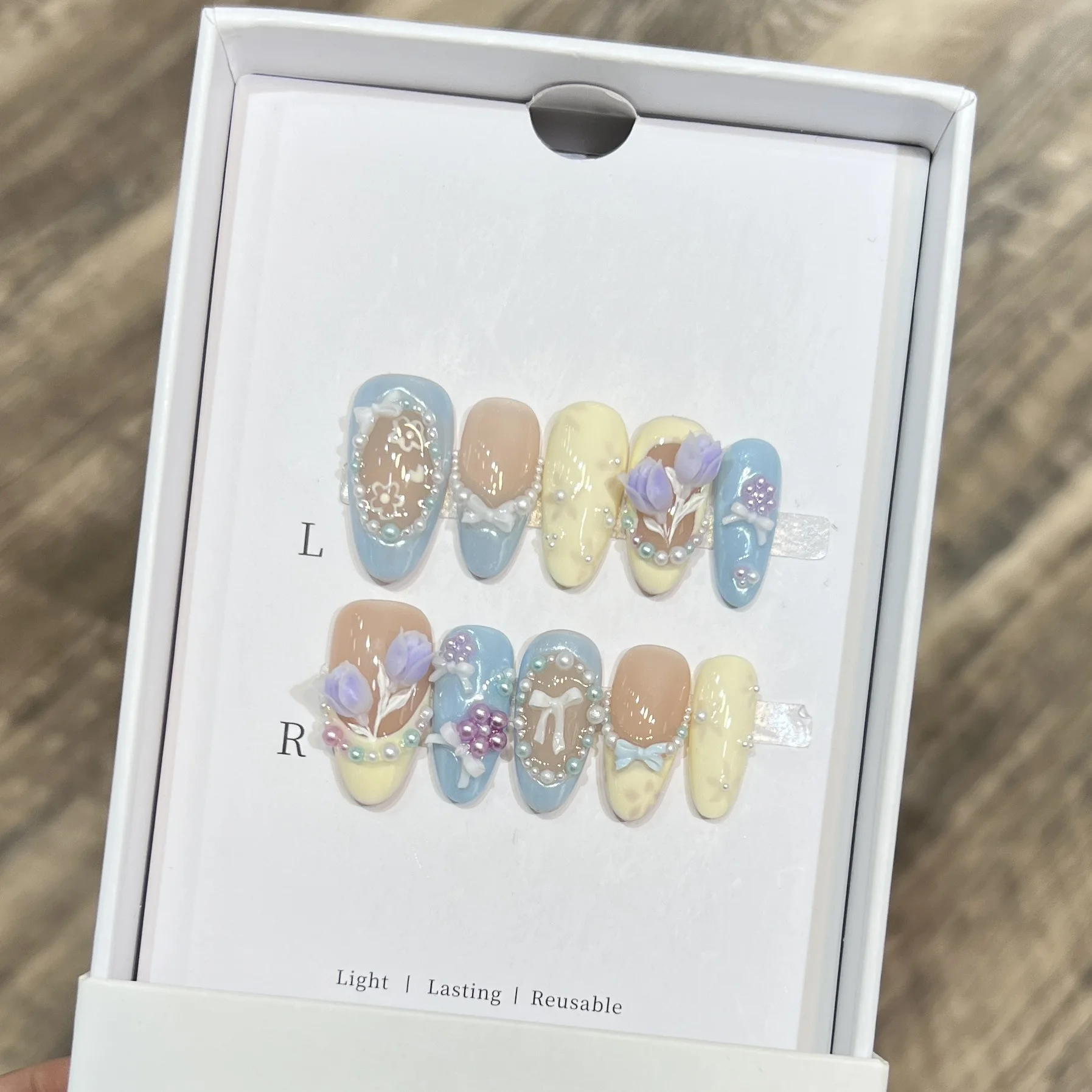 Телесный розовый пресс для ногтей - Фотография_3