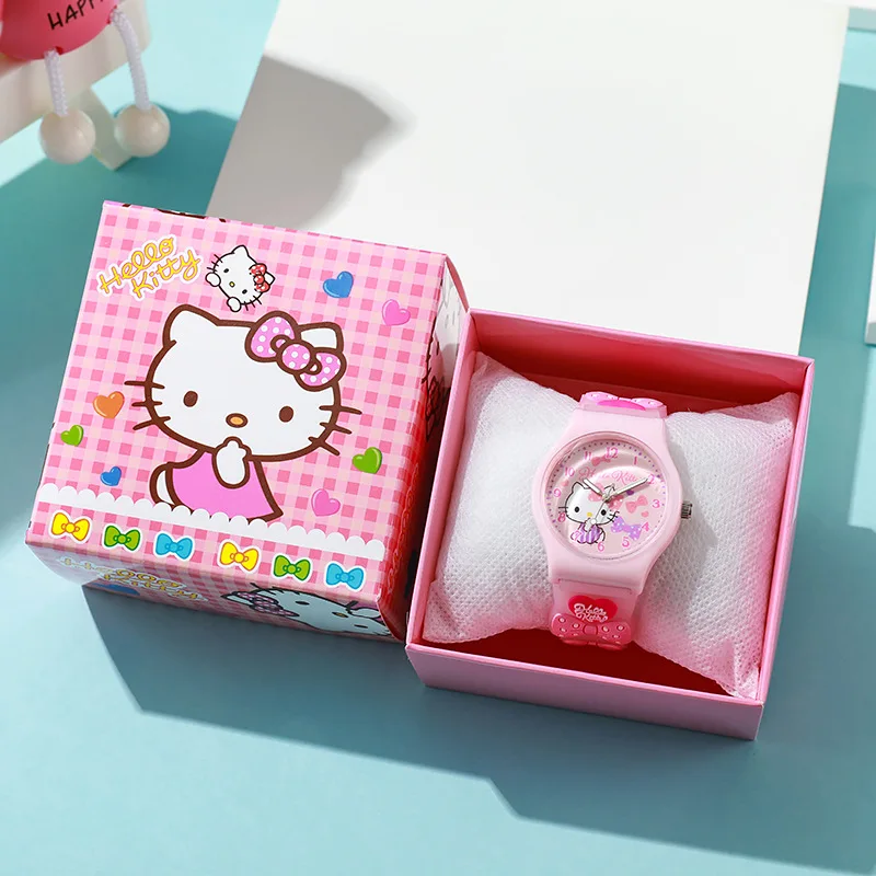 Детские часы с 3d hello kitty в коробке cinnamoroll kuromi melody