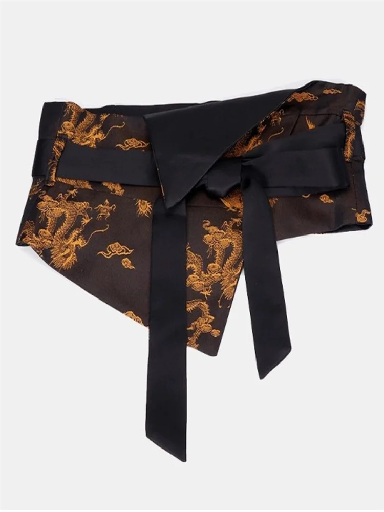 Женская поясная рубашка с широким поясом - Фотография_6