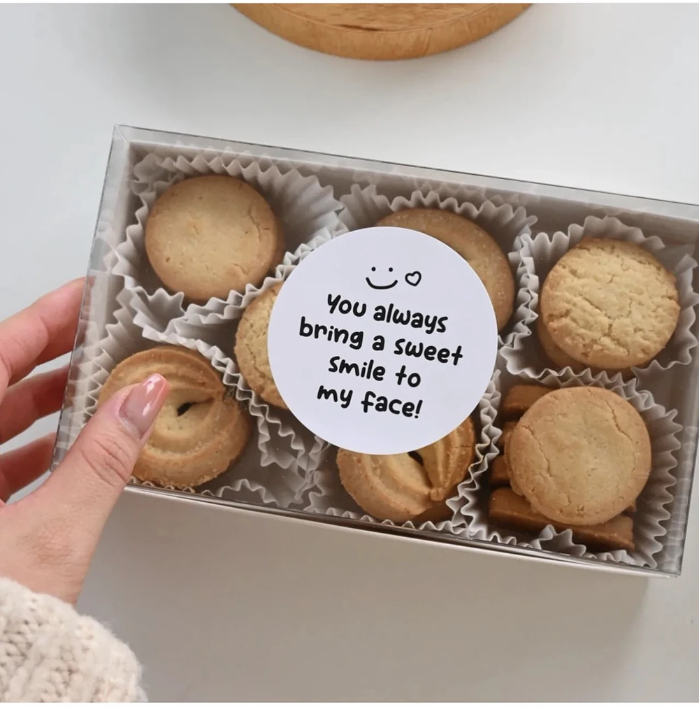 Круглая квадратная наклейка «спасибо» - Фотография_6