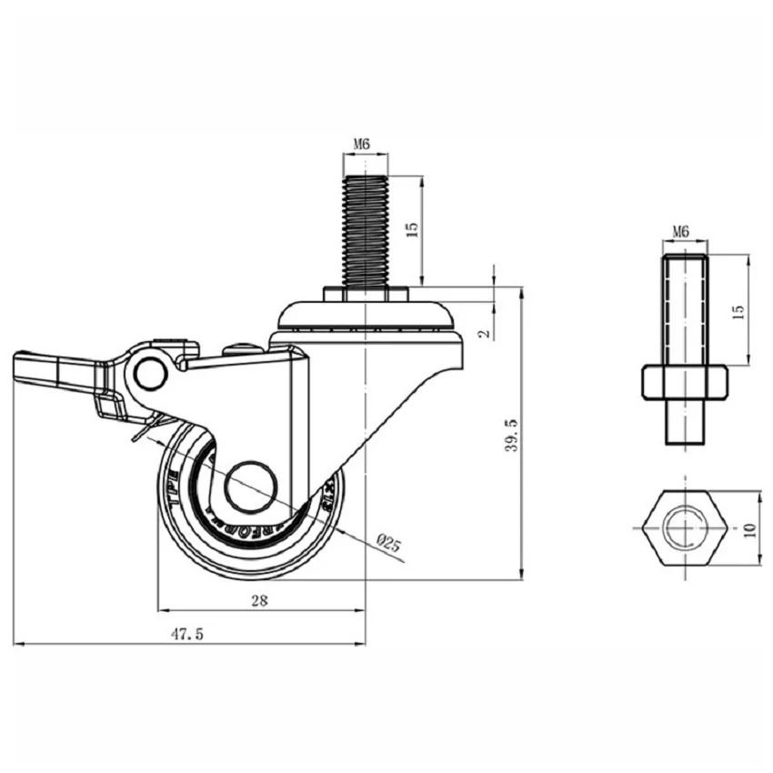 Ролики с резьбой m6 - Фотография_5