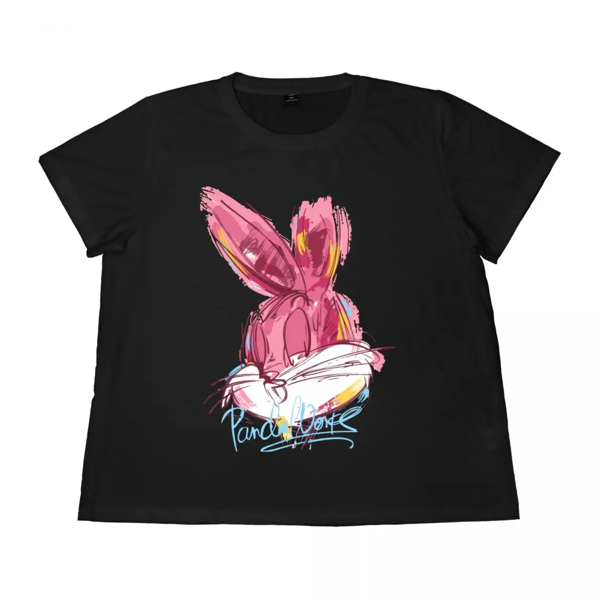 Женская футболка больших размеров pink big rabbit - Фотография_4