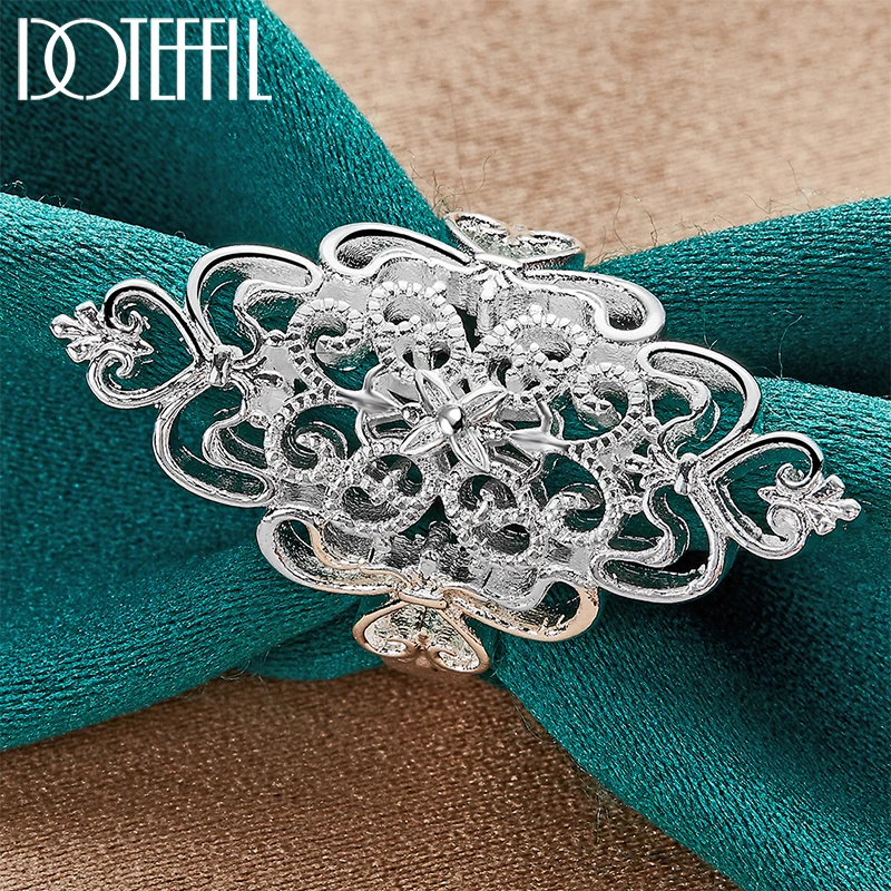 Кольцо doteffil из стерлингового серебра 925 пробы с узором - Фотография_2