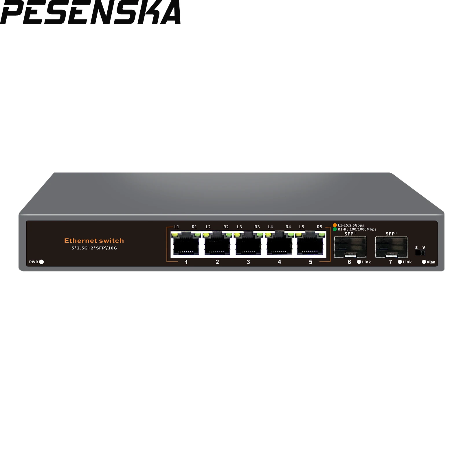 7-портовый 2.5g неуправляемый коммутатор 4*2