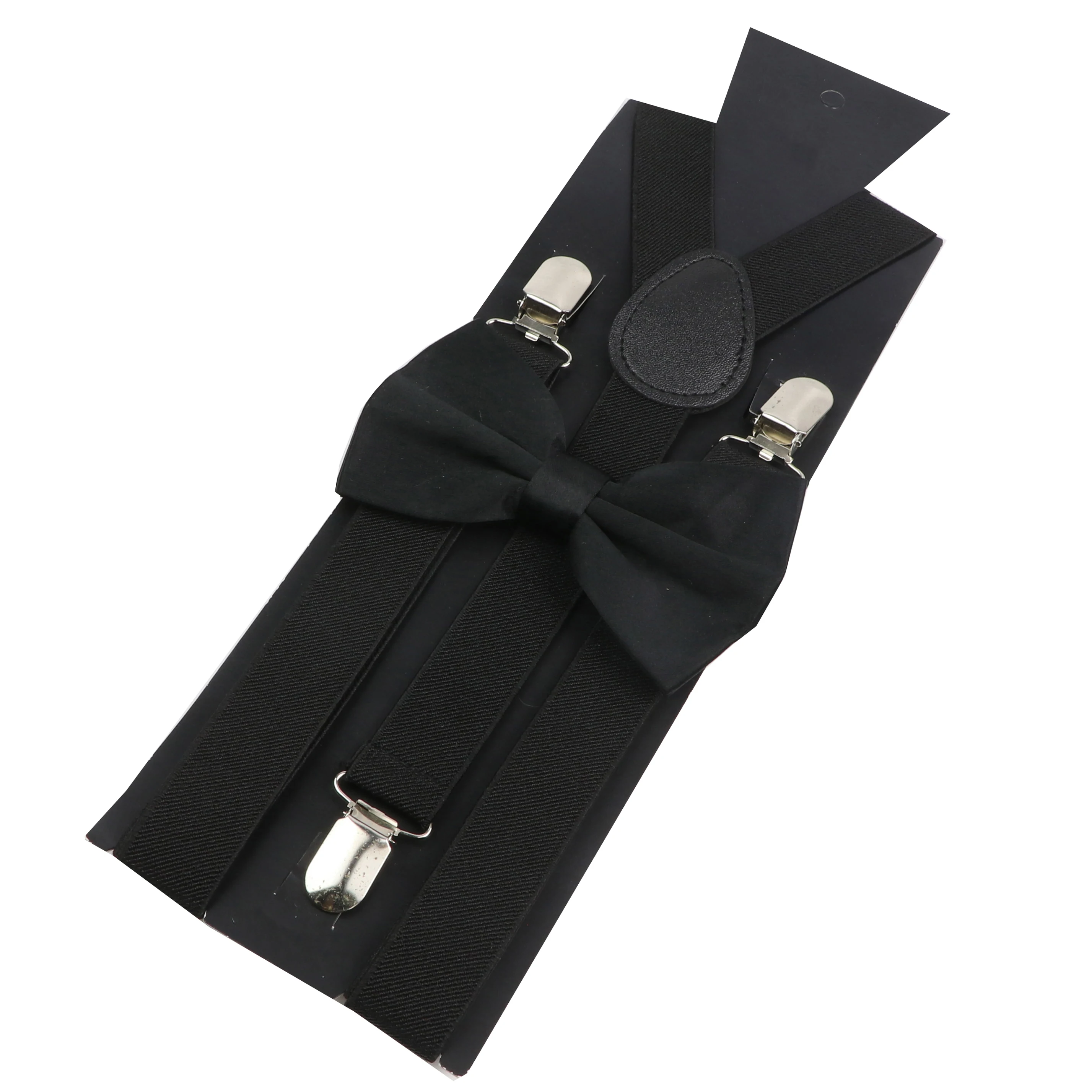 Комплект из эластичных кожаных подтяжек-бантиков для мужчин и женщин - Фотография_5