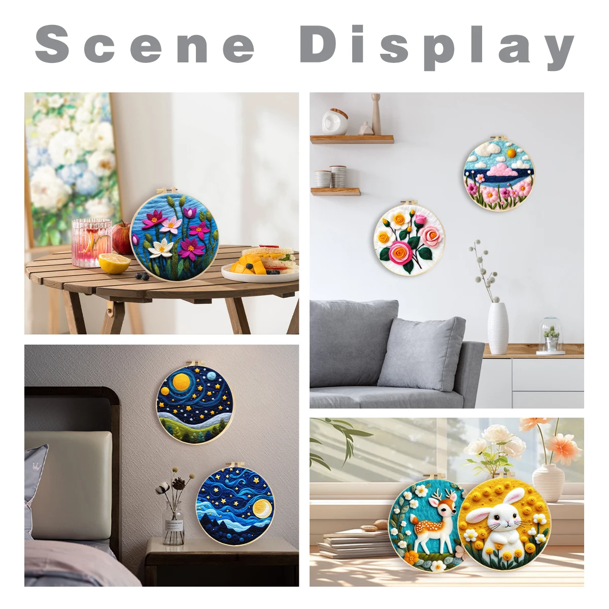 Шерстяное валяние картина красочный - Фотография_6