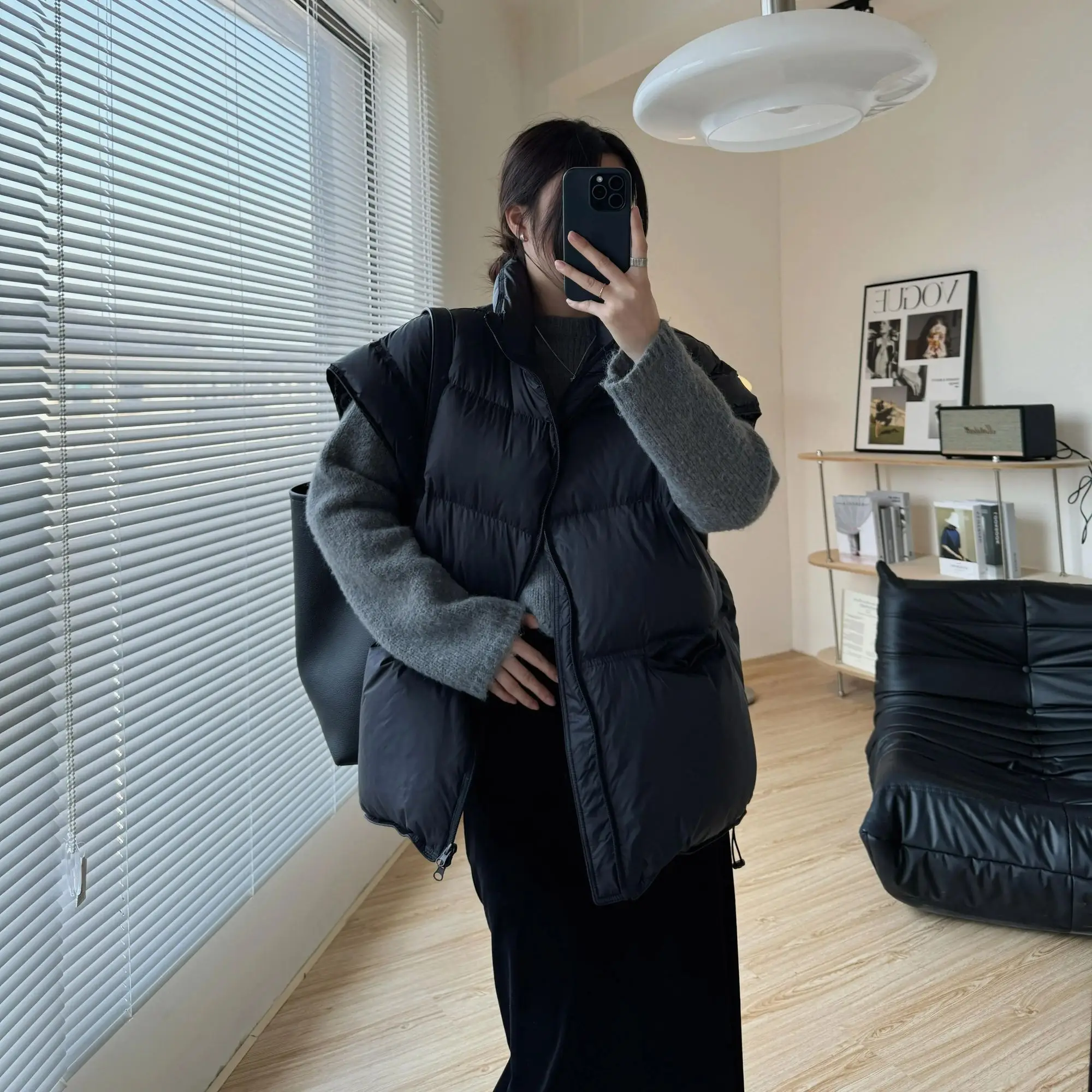 Новая женская утолщенная повседневная пуховая хлопковая жилетка - Фотография_4