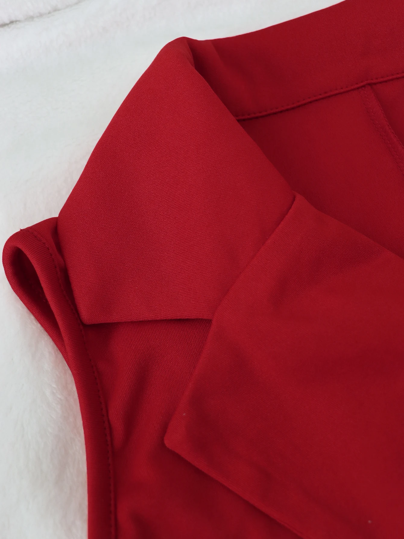 Женский пиджак без рукавов с поясом - Фотография_3