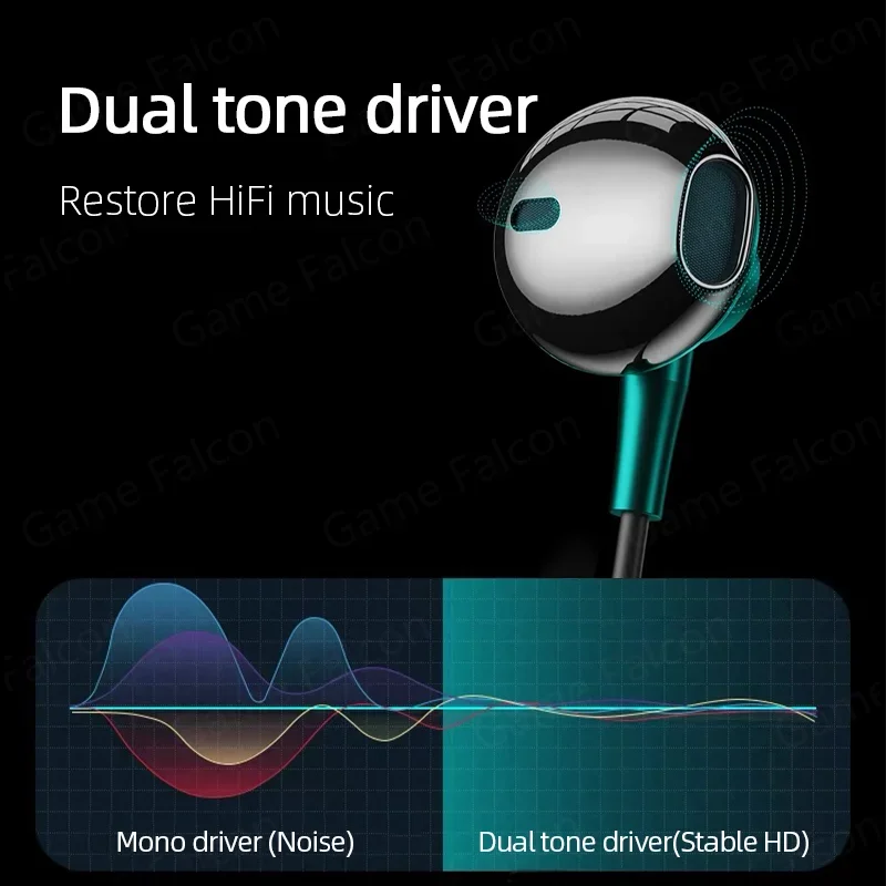 Usb type c наушники hifi бас стерео регулировка громкости микрофон 3 - Фотография_5
