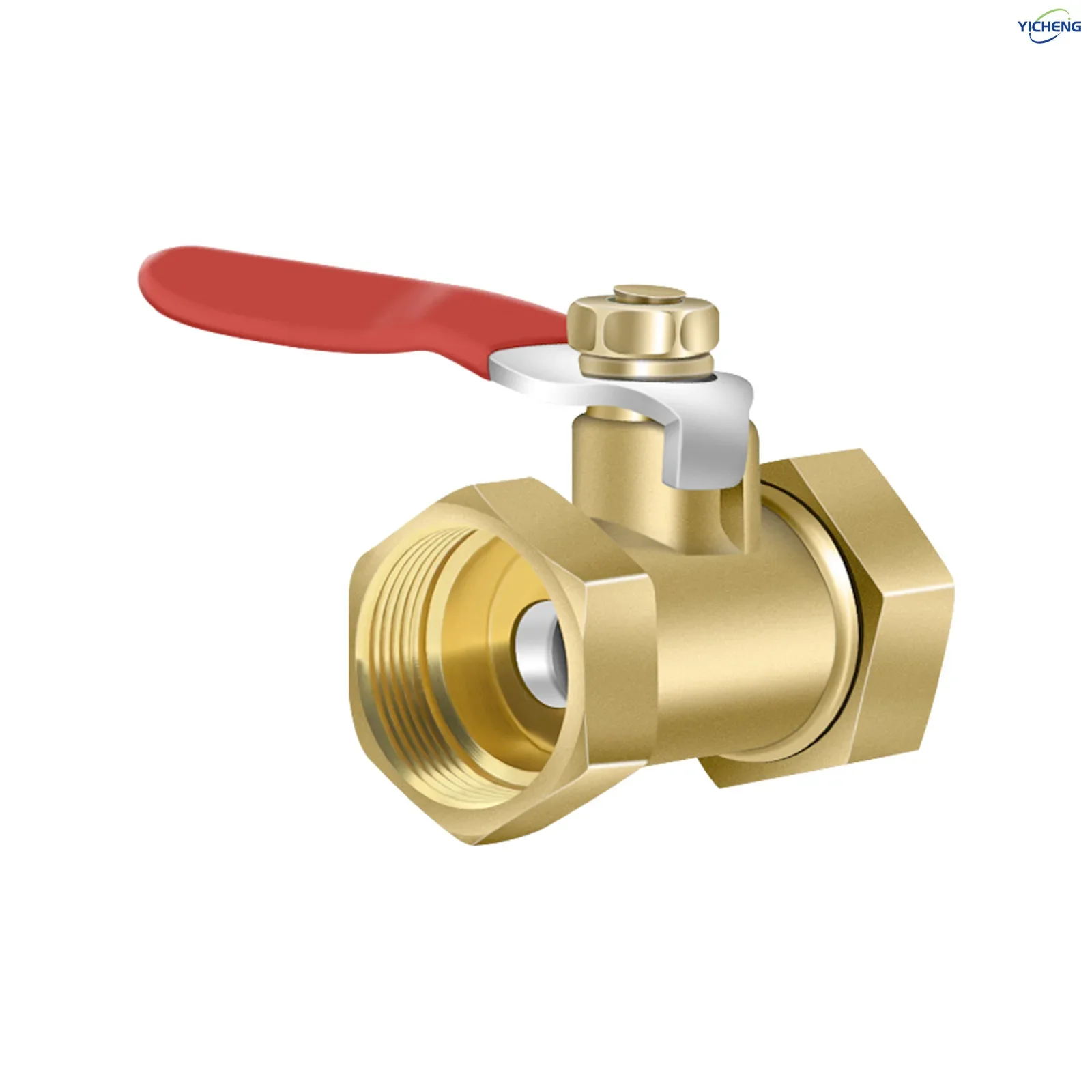Латунный шаровой кран с красной