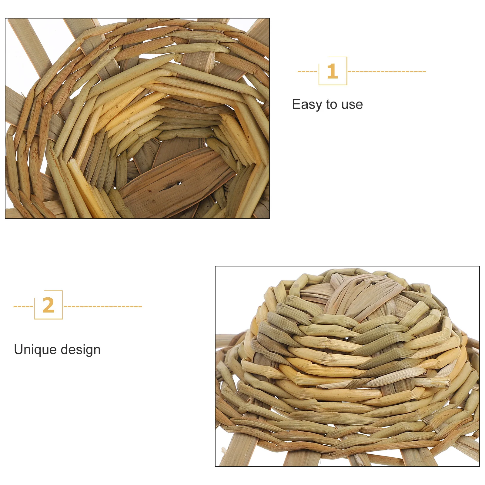 Миниатюрные соломенные шляпы натурального - Фотография_2