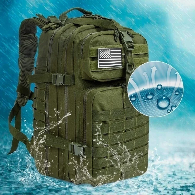 Охотничья сумка 50l 1000d нейлоновая водонепроницаемая сумка для кемпинга - Фотография_6