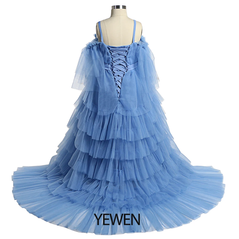 Многоярусные платья с оборками для маленьких девочек-цветочниц на свадьбу - Фотография_3