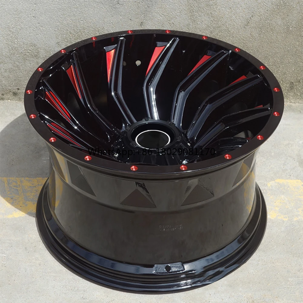 Красные спицы 20 дюймов 12j ultra deep wheel -44et 6x135 6x139 - Фотография_4