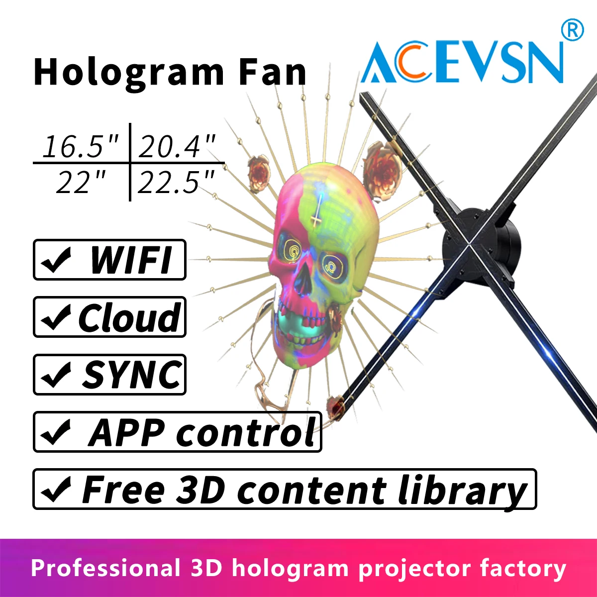 3d-голограммный вентилятор для рекламы/сцени/свадьбы