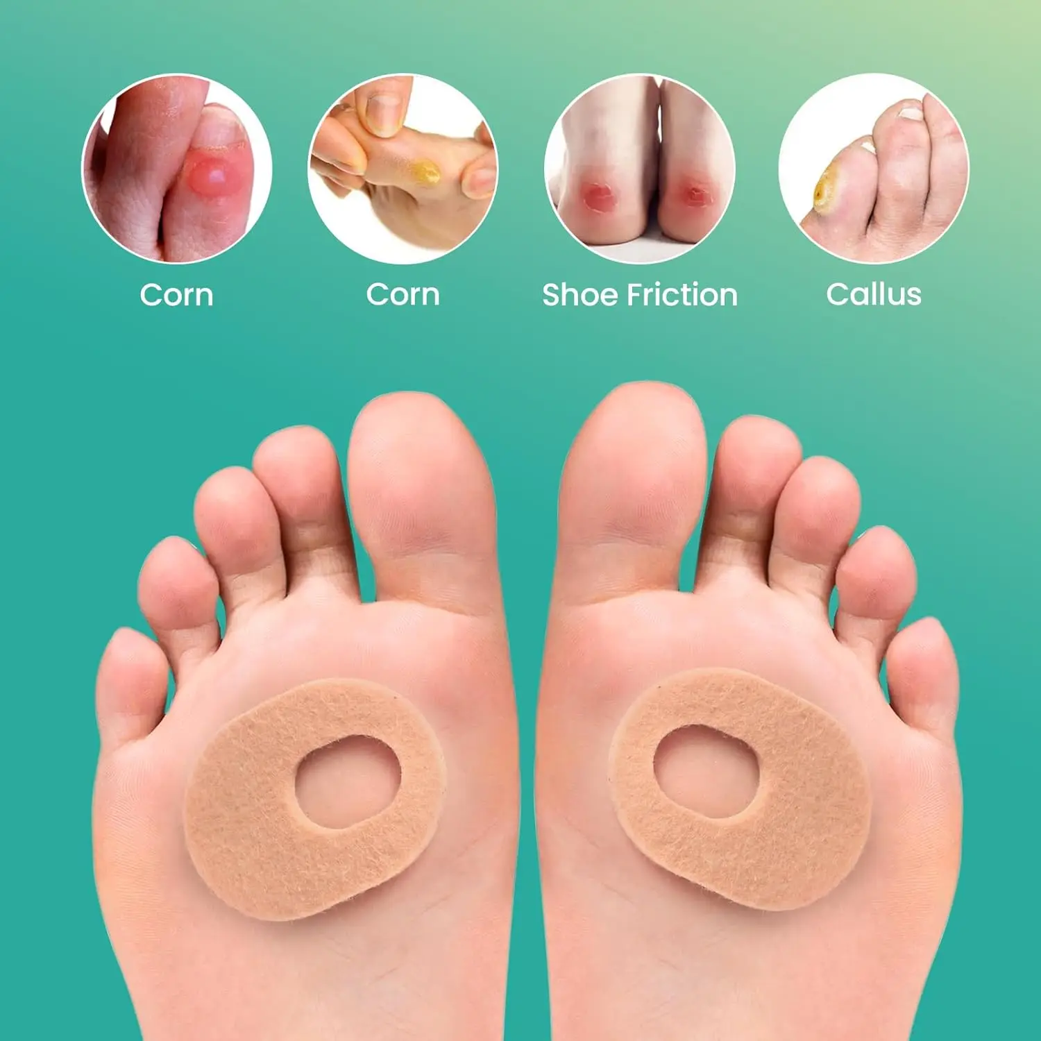 Sumifun овальные фетровые подушечки для мозолей