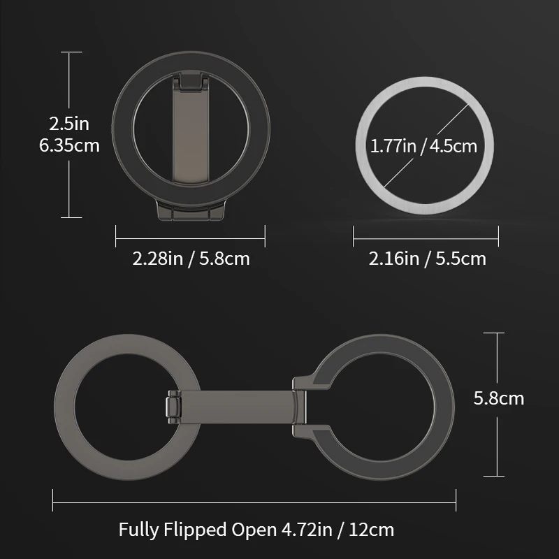 Складной двухсторонний магнитный держатель для телефона magsafe - Фотография_6