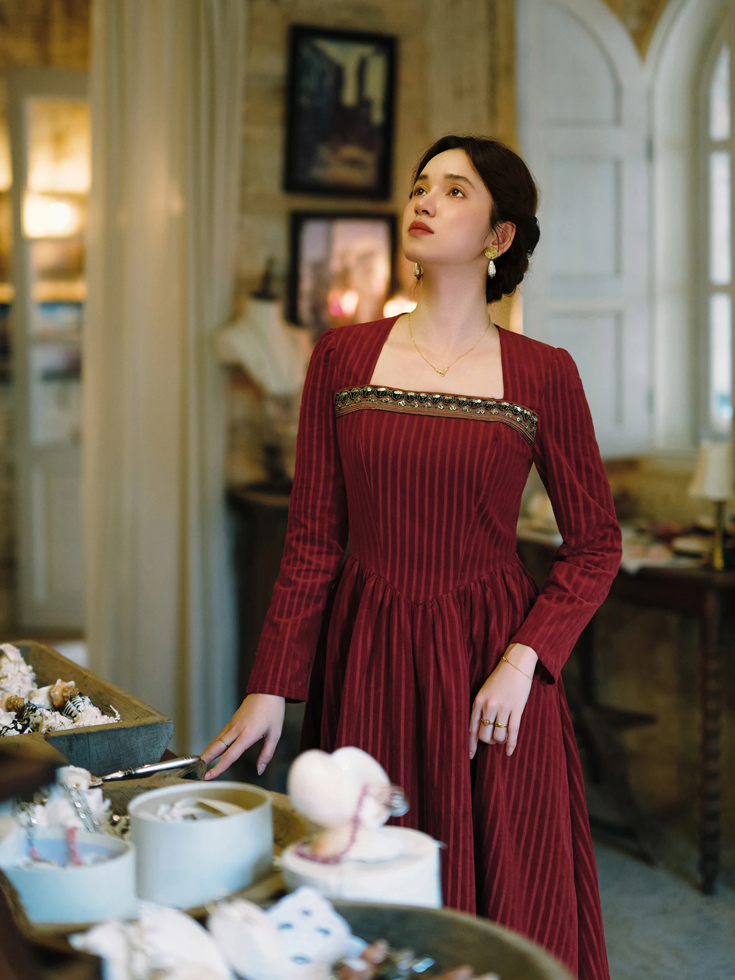 Tiyihailey женское вельветовое платье из 100% хлопка с длинными рукавами - Фотография_4